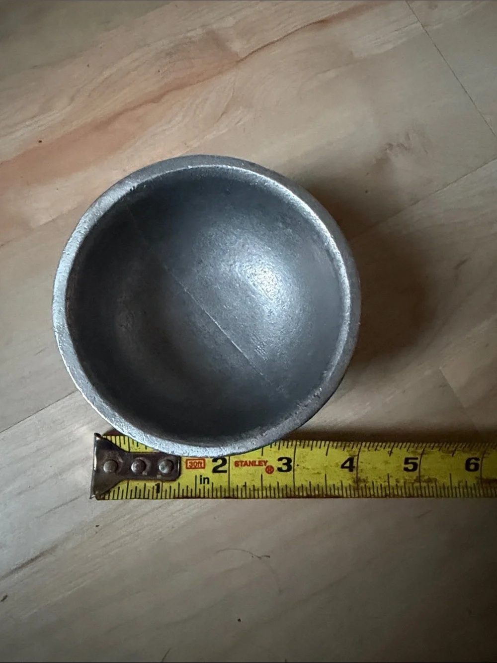 vintage 1950s pewter footed bowl created by Woodbury Pewterers
